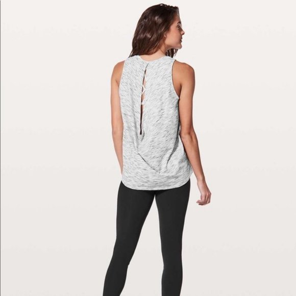 Lululemon Low Key Tank Silver Tiger space dye 6 open back - Picture 1 of 11